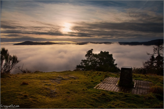 Cloud inversion over Comrie from Melvilles Monument